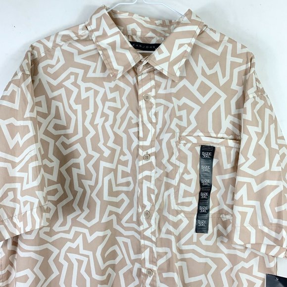 NWT Sean John Tan SS Button Shirt Men Sz 3XL - Picture 2 of 6